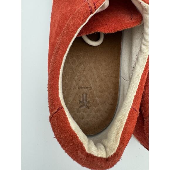 Frye Ivy Low Lace Sneakers Women’s Size 7.5 MSRP $178 Blood Orange Suede Leather - Picture 5 of 6